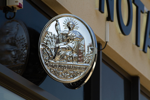 Plaque de cuivre d'office notarial Paris | Pension de reversion Plaque de cuivre d'office notarial Paris