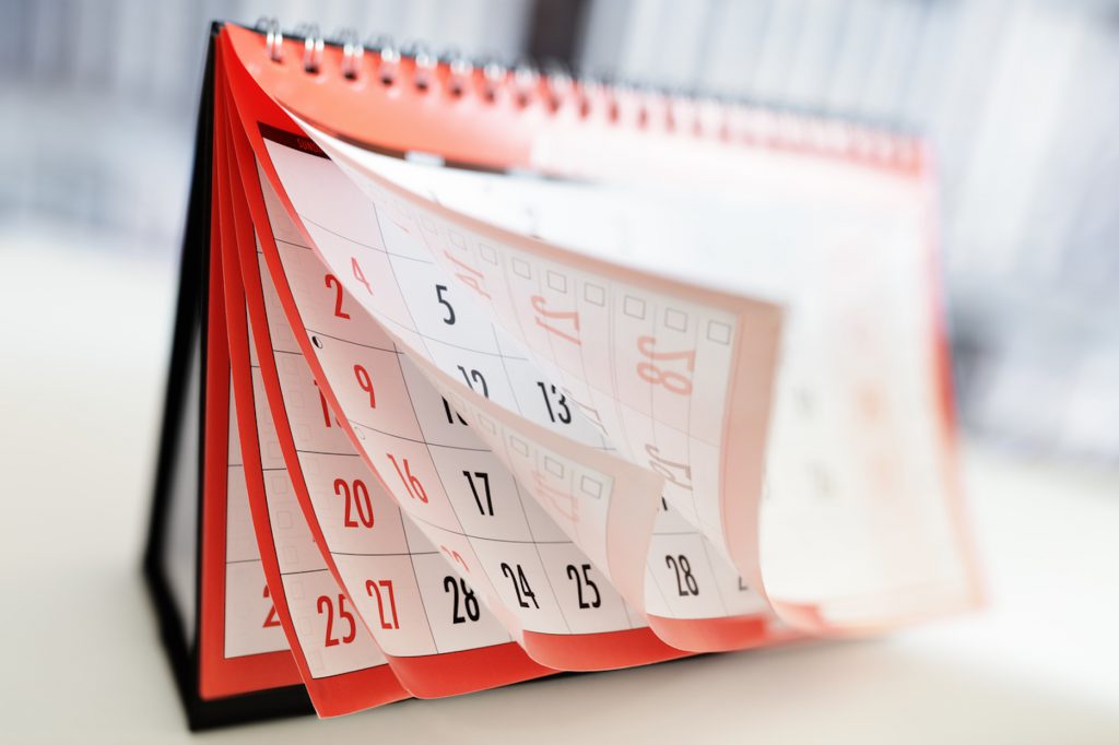 Calendar | Pension de reversion calendrier