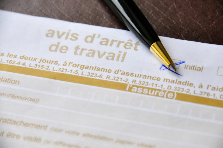 avis d'arrêt maladie