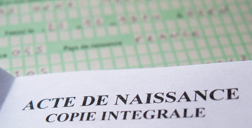 Acte de naissance france