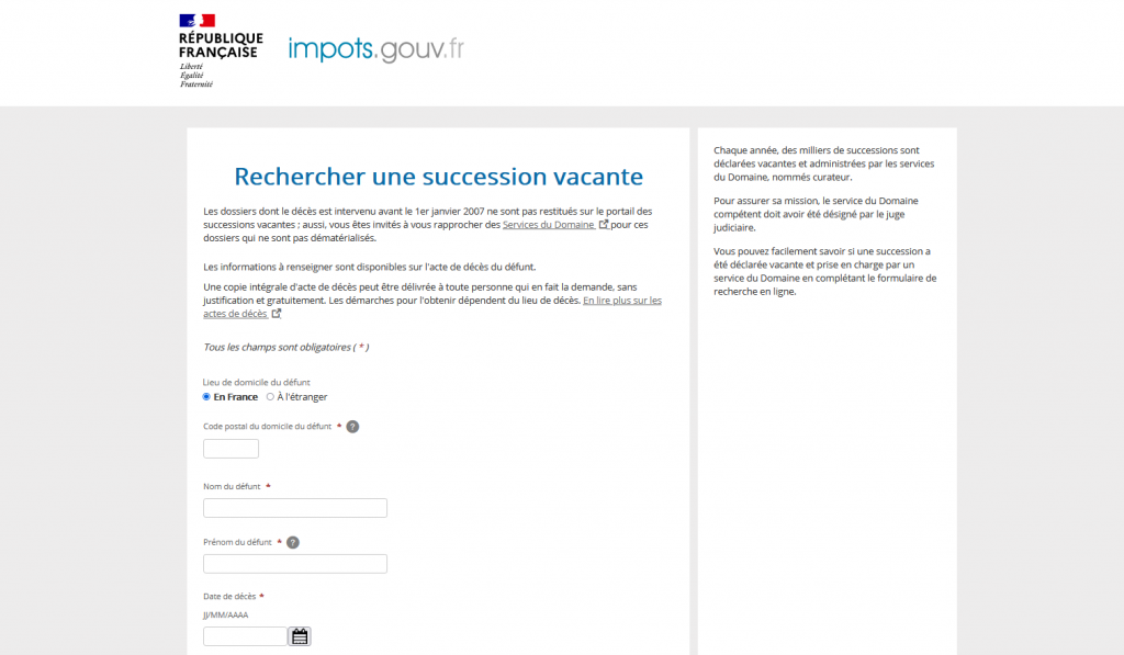 recherche-succession-vacante | Pension de reversion rechercher une succession vacante
