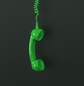 téléphone vert décroché
